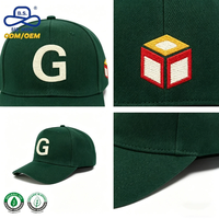 Gorras de Béisbol Estructuradas de 5 Paneles con Bordado de Letras Personalizadas en Algodón Orgánico Certificado BSCI GRS para Todos los Eventos