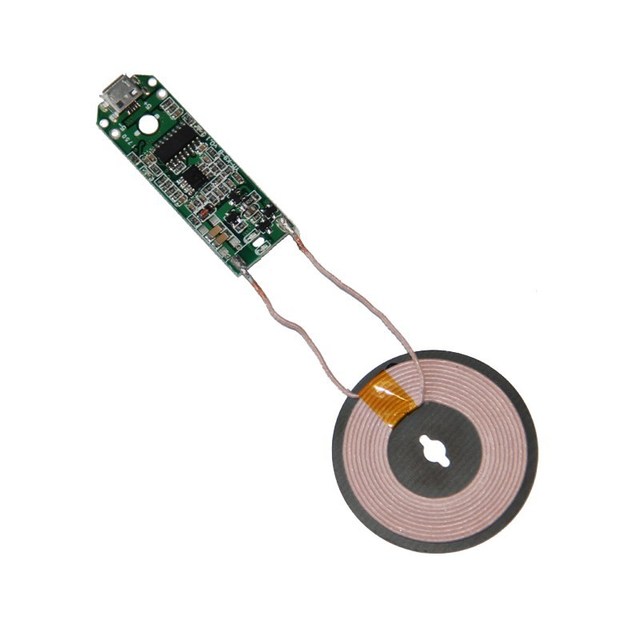 New Universal Qi Standard Wireless Charger Module Transmitter Base PCBA Board Coil LED Lamp Scheme Electronic Components