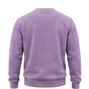 Plain Purple Crewneck Sweatshirt Soft Cotton Fleece <b>Pullover</b> for Men Loose Fit Casual Streetwear Winter Warm Tops <b>Jumper</b> - Product Image 2