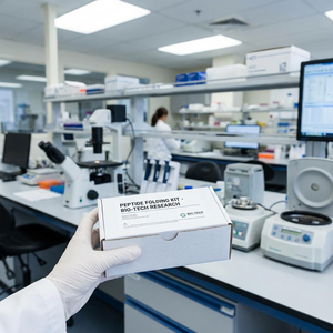 Boîte d'emballage magnétique rigide de luxe personnalisée pour 10 flacons de 2 ml et 5 ml, kit de stockage de sérum diagnostique de peptides de laboratoire - Product Image 4