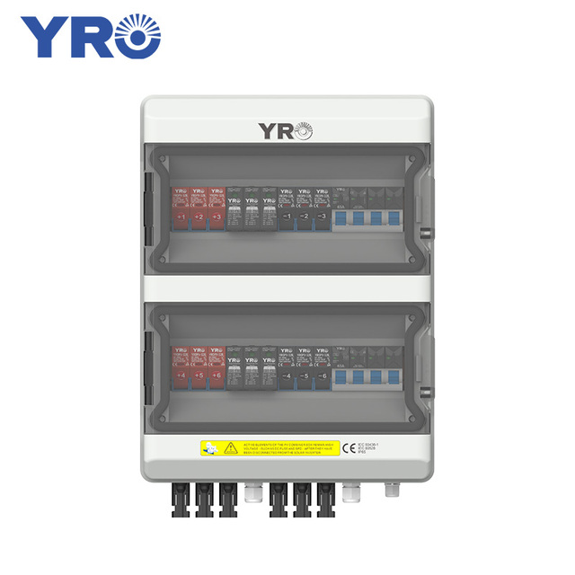 YRO 6 in 2 Out 1000V Solar Combiner Box IP65 Waterproof Electronic Lock Combination Safe Key Locks Box Caja De Combiner
