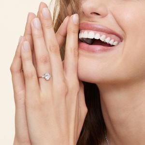 Elegant White Silver Crystal Engagement <b>Ring</b> for Women Bridal Proposal Jewelry Romantic Wedding Gift Fashion <b>Statement</b> <b>Ring</b> - Product Image 4