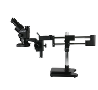 3.5X 90X 180X Simul-Focal Double Boom Stand Trinocular Stereo Zoom Microscope 48MP 4K USB Camera 144 LED Light Microscopie