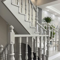 Escalier en bois peignable de style rétro moderne, balustrades et marches conçues sur mesure pour un usage résidentiel et commercial