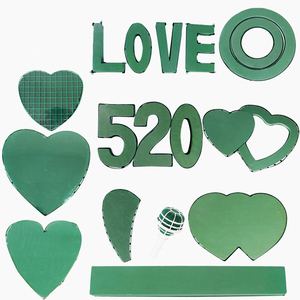 Forme de coeur <span class=keywords><strong>oasis</strong></span> floral <span class=keywords><strong>mousse</strong></span> blocs couronne <span class=keywords><strong>boule</strong></span> vert EVA fleur boue arrangements cage porte-fleur avec flore <span class=keywords><strong>mousse</strong></span> - Product Image 2