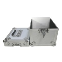 Robuste Aufbewahrungsbox aus Aluminium, Hochbelastbar, für 7-Zoll-Schallplatten mit 45 U/min, Aufbewahrungsbox für 100 Vinyl-Schallplatten, Aluminiumkoffer