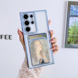 Funda de Teléfono Galvanizada Transparente Antigolpes con Ranura para Tarjetas y Portafotos para <span class=keywords><strong>Samsung</strong></span> S25 S23 S24 S22 <span class=keywords><strong>S21</strong></span> A55 A35 A25 A51 A15 A14 - Product Image 4