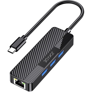 Jokade USB-C 4 In 1 Hub <b>Adapter</b> 3xUSB 3.0 1xRJ45 Gigabit <b>Ethernet</b> Black JC009-F - Product Image 5
