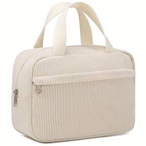 กระเป๋าใส่เครื่องสำอางผ้าลูกฟูกอเนกประสงค์แบบพกพา กระเป๋าเก็บของสำหรับเดินทาง กระเป๋าเก็บผลิตภัณฑ์ดูแลผิว - Product Image 4