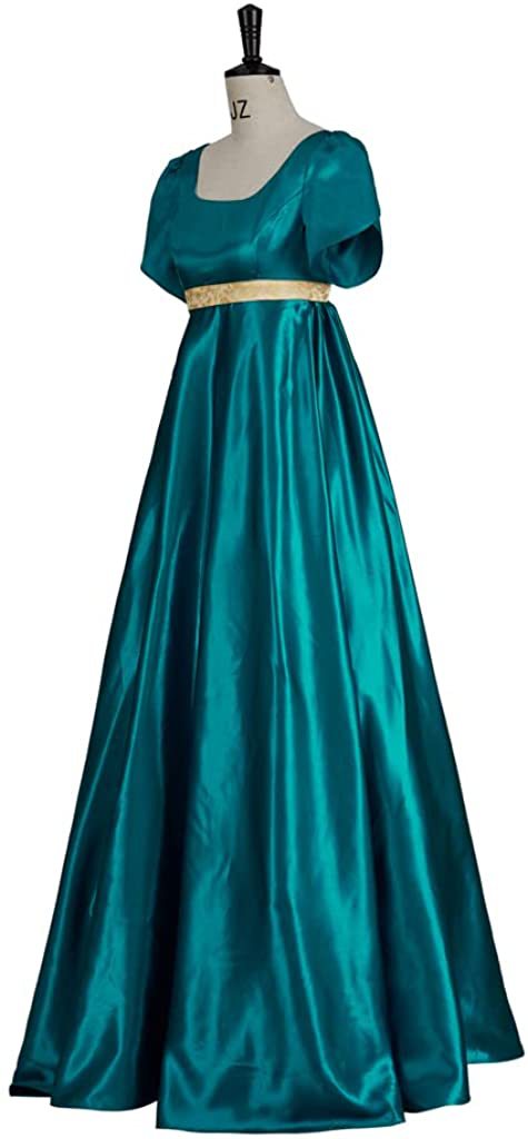 19th Century Victorian Ball Gown Costume - Women's Satin Vintage Dress for Events, Halloween, and Cosplay 19th Century Victorian Ball Gown Costume - Women's Satin Vintage Dress for Events, Halloween, and Cosplay