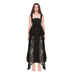 连衣裙制造商定制服装女式定制<span class=keywords><strong>OEM</strong></span>简约黑色连衣裙设计服务 - Product Image 6