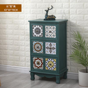 Шкаф для хранения из массива дерева, 2 ящика, 2 отсека, 2 полки, современный дизайн, окрашенная отделка для гостиной, спальни - Product Image 6