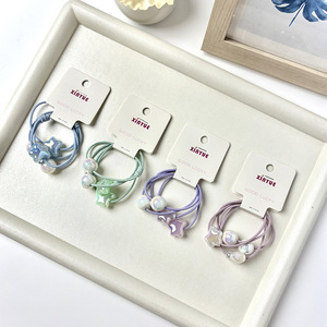 Élastiques à cheveux Xinyue avec perles et breloques étoiles, doux et élastiques pour un usage quotidien - Product Image 1