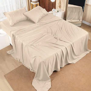 Draps plats en coton doux, fabricant de literie haut de gamme pour un confort de sommeil quotidien et une utilisation dans les chambres d'hôtel de luxe, draps plats - Product Image 4