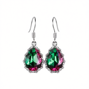 Elegant <b>Water</b> Drop <b>Crystal</b> Earrings For Women 925 Silver Plated Rhinestone Classic Party Jewelry Drop Earrings Bezel Setting - Product Image 1