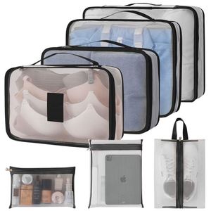 Unisex Fashion Polyester Mesh Travel Organizer Bag Zipper Closure Digital Folding Lipstick <b>Makeup</b> Wash Duffel Bag <b>Bundle</b> - Product Image 5
