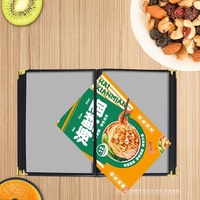 Prix d'usine – Porte-menu transparent en PVC A4 avec coins argentés pour recettes, liste de boissons à la carte, pour restaurants et cafés
