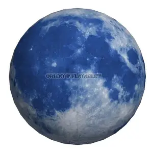 Orient şişme özel açık etkinlik şişme led ışık ay balon zemin küre gezegen balon ticaret gösterisi