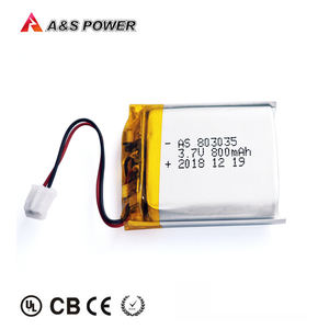 Fabricante de la batería Lipo de 803035 de <span class=keywords><strong>3</strong></span>,7 v 800mah polímero para Altavoz Bluetooth UL KC UN38.<span class=keywords><strong>3</strong></span> - Product Image 2