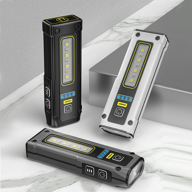 Mini Multifunction Portable Powerful Waterproof LED COB Flashlights Torches Type-C Rechargeable With Magnet