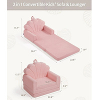 Sofá Convertible 2 en 1 para Niños, Sofá Infantil Minimalista, Silla para Niños Pequeños, Sofá Cama Reclinable para Guardería