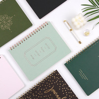 Journaux de couverture en PP à reliure spirale A5 personnalisables Carnets de notes imprimés avec logo personnalisé en or rose Utilisation promotionnelle
