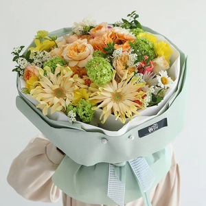 Bó Hoa Tròn Nga Giấy Kafen Bao Bì Giấy Gói Hoa Đồ Dùng Bán Hoa Giấy Chống Thấm Nước - Product Image 3