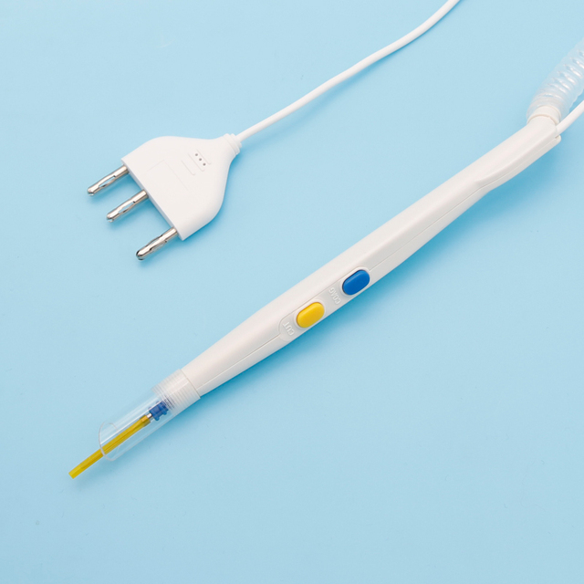 Hospital Diathermary Electro Cautery Pencil Banana Plug Hand Control Disposable Elelctrosurgical Pencil With Smoke Evacuator