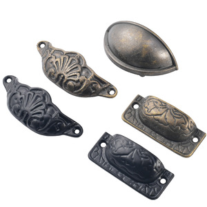 Furniture Handle Shell Drawer Oval Zinc Alloy Traditional Style Durable Cabinet Hardware - Product Image 5