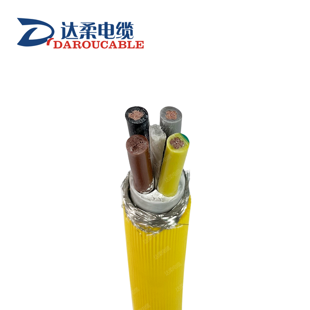 Subsea Neutrally Buoyant 4-Core Copper PE Insulation PU Jacket 300/500V Power Signal Wire Marine Underwater Drone ROV Tether
