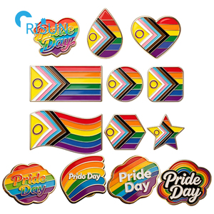 Aimant de réfrigérateur, épinglette, badge, broche, épinglette en émail personnalisable avec drapeau de la fierté LGBT LGBTQ pour la Journée de la fierté - Product Image 1