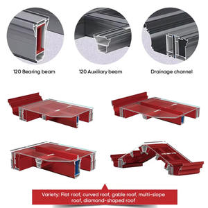 Série de vérandas incurvées de haute qualité, design moderne, structure extérieure en aluminium avec toit en verre isolant et moulures pour maison - Product Image 5