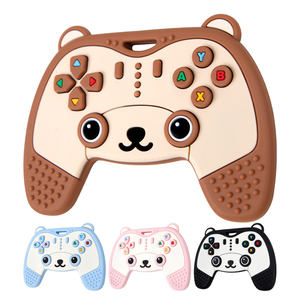 Vente en gros de jouets de dentition souples en silicone de qualité alimentaire 100% sans BPA, anneau de dentition en silicone pour bébé en forme d'ours - Product Image 5