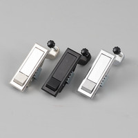 Serrure à bouton-poussoir en alliage de zinc Ms708, sans clé, pour porte de placard électrique, loquet à compression - Noir/Blanc/Doré, haute qualité