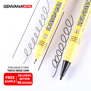 Genvana fineliners bút không mùi không độc hại cơ thể Bút Đánh Dấu 0.5/1.0mm Twin Mẹo siêu tốt fineliner đánh dấu - Product Image 3