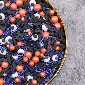 Tema de Halloween Navidad Pastel Chocolate <span class=keywords><strong>confeti</strong></span> comestible azúcar perla diferentes tamaños pastelería decoración comestible perla azúcar bola - Product Image 5