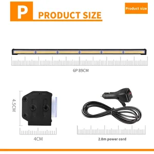 ไฟเตือนฉุกเฉินแบบ LED แถวเดียว 90W 24V Cob ติดตั้งง่าย 12V สำหรับรถยนต์ รถบรรทุก กันชนหน้าและแถบหลังคา ขนาด 4 นิ้ว แบบกระพริบ - Product Image 3