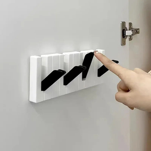 Wholesale Piano <b>Keys</b> <b>Wall</b> Mounted Coat Hanger Kitchen and Home Living Room Bedroom Decorative <b>Hooks</b> - Product Image 4