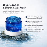 Masque Gel Anti-rides Réparateur Éclaircissant Nourrissant Hydratant à l'Acide Hyaluronique et au Peptide de Cuivre Bleu GHK-CU Marque Privée