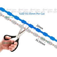 LightBox Strip LED Lentur Bentuk S DC12V 18chip Lensa Besar 15*35 Derajat Zigzag Strip Pencahayaan Tepi LED untuk Papan LED