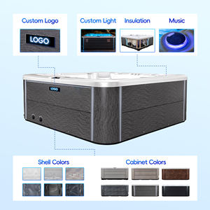 Moderno Jacuzzi Exterior Independiente para 3 Personas, Blanco, con Hidromasaje, Diseño Europeo, en Fibra de Vidrio ABS + Masaje Combinado, para Hoteles - Product Image 4