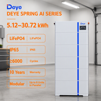 Baterai LiFePO4 Deye AI-W5.1-B 5.12kWh 51.2V 100Ah Dengan Garansi 10 Tahun untuk Sistem Penyimpanan Energi Surya ESS Hunian