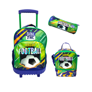 Vente en gros de sacs <span class=keywords><strong>à</strong></span> dos <span class=keywords><strong>à</strong></span> roulettes pour le football Sac <span class=keywords><strong>à</strong></span> dos scolaire <span class=keywords><strong>à</strong></span> roulettes pour enfants 3 en 1 Sacs d'école <span class=keywords><strong>à</strong></span> roulettes avec sac <span class=keywords><strong>à</strong></span> lunch pour garçons - Product Image 1