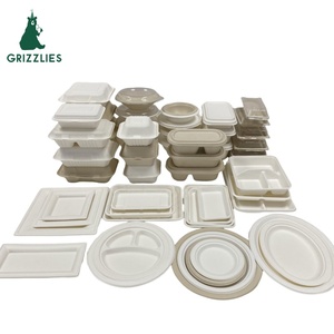 Biodegradable <strong>Disposable</strong> Tableware Dishes &amp; <strong>Plates</strong> Sugarcane Bagasse Paper <strong>Plates</strong>