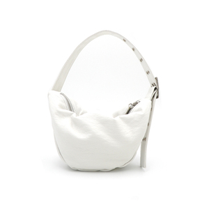 Sac fourre-tout en similicuir blanc nuage avec fermeture à cordon froissé et poche intérieure, sac de rangement décontracté pour usage quotidien - Product Image 6