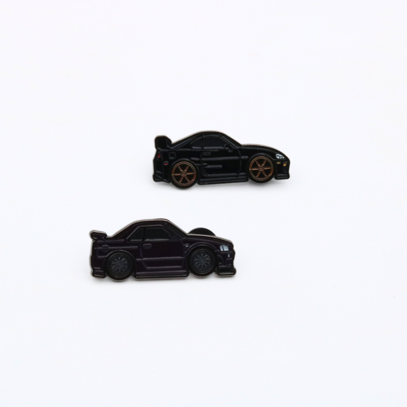 Creative Retro Music Album Car Cover Brooch Enamel Pin Model Black ...