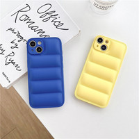 2023 Nouveau Design Puffer Down Jacket Case TPU Couverture de Téléphone Pour iPhone 15 14 Pro Max 13 12 Mini 11 XR XS Max X 8 7 Plus