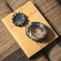 Stonekocc 100% pierre naturelle nid d'oiseau décoration de la maison français Wabi-Sabi plateau bijoux articles divers stockage Art géométrique ornement