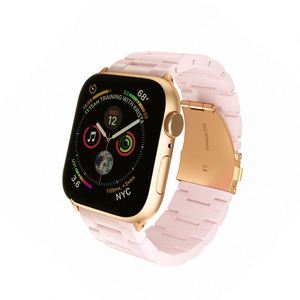 Correa de Reloj Ajustable de Acero Inoxidable para Apple Watch Series 38mm-45mm, Diseño Transpirable Rosa de Lujo, 40mm 41mm 42mm 44mm - Product Image 5