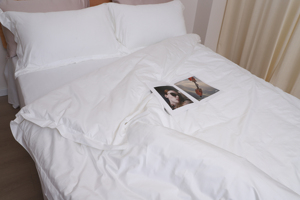 Sang Trọng 4-Mảnh Bông Tấm Ga Giường Thiết Lập 50/50 Cotton Polyester Dệt Kim Kỹ Thuật Kích Thước Đầy Đủ Cho Nhà Khách Sạn Bệnh Viện Sử Dụng - Product Image 3